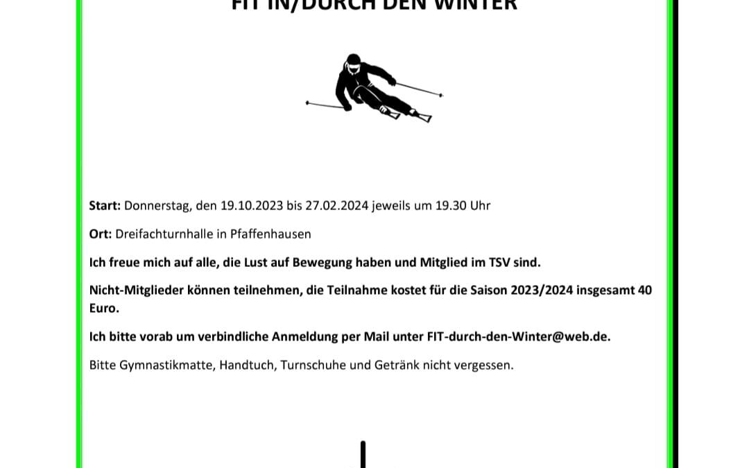 FIT IN/DURCH DEN WINTER