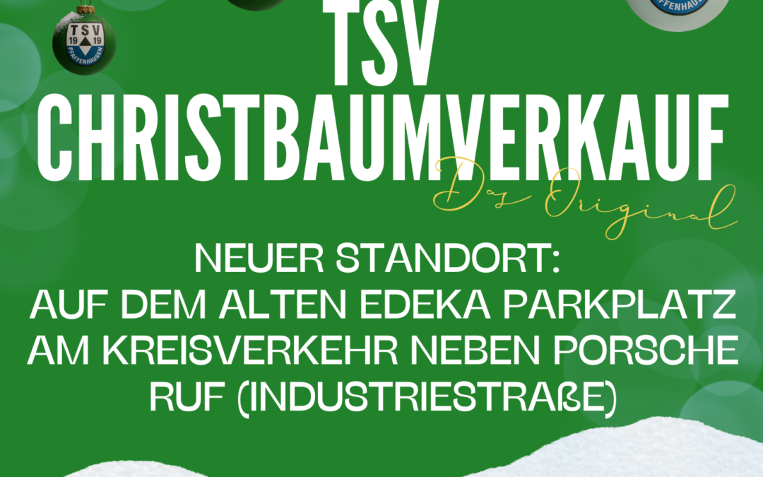 TSV-Christbaumverkauf – Das Original am 12.12. & 13.12.