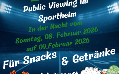 🏈 Super Bowl LX – Public Viewing im Sportheim Pfaffenhausen
