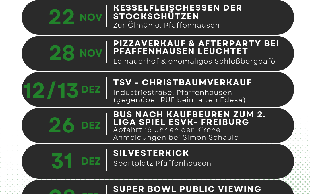❄️ TSV Pfaffenhausen – Winterevents 2025/26 🟢⚪