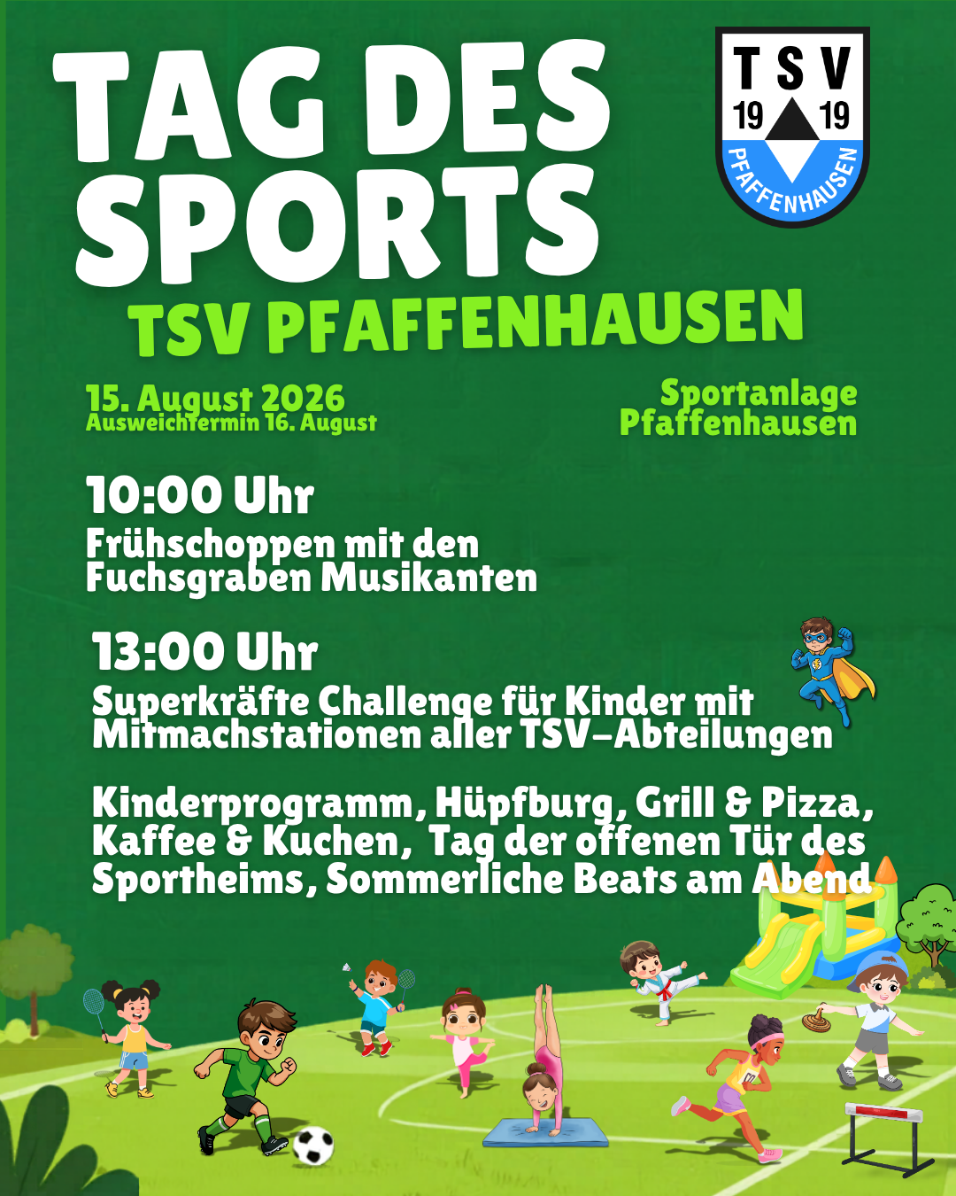 Flyer „Tag des Sports“ TSV Pfaffenhausen (Instagram-Post (45))