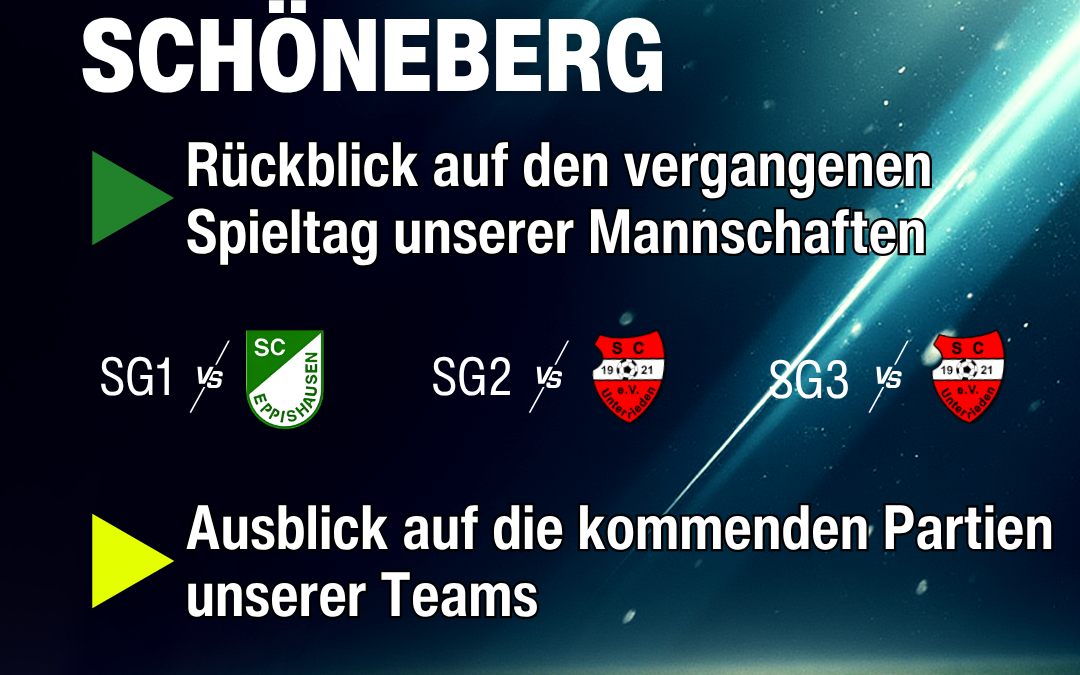 Tabellenführer will zurück in die Spur – Doppelderby für SG2 und SG3